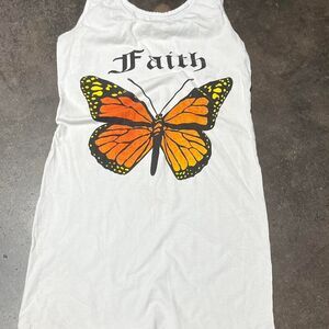 Women's White Stretchy T-Shirt Dress